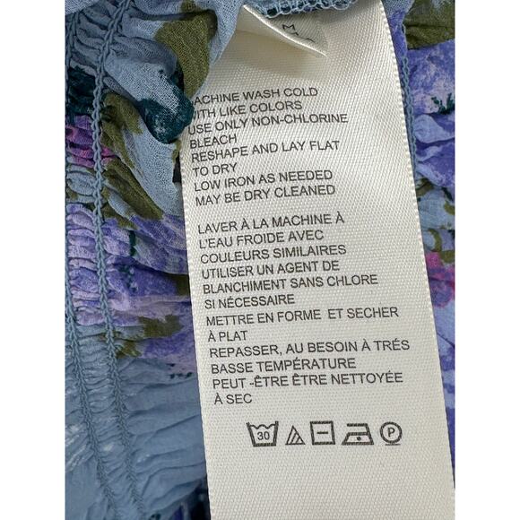 Free People Daphne Blouse in Blue Medium - Picture 6 of 10